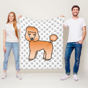 Couverture Polaire Caniche jouet abricot Chien de dessin animé mignon
