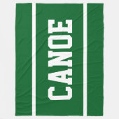 Couverture Polaire CANOE Athlétique Bandes de Texte Blanches Sur Vert (Devant)