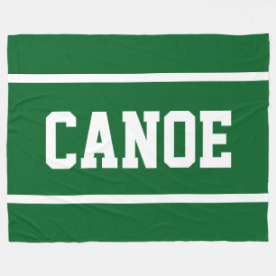 Couverture Polaire CANOE Athlétique Bandes de Texte Blanches Sur Vert