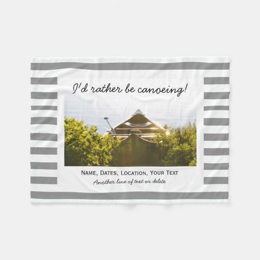 Couverture Polaire Canoë-kayak sur mesure Photo Gris et Blanc (Devant (Horizontal))