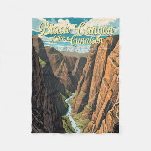 Couverture Polaire Canyon Noir Du Parc National Gunnison Art