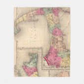 Couverture Polaire Cape Cod, Martha's Vineyard et carte de Nantucket (Devant)