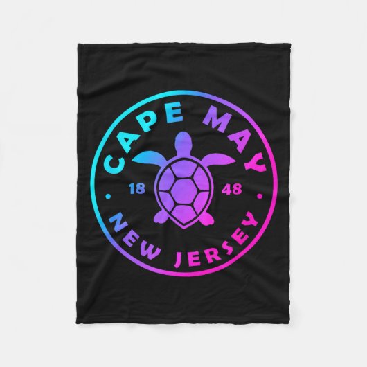 Couverture Polaire Cape May New Jersey Sea Turtle Tie Dye Vacation (Devant)