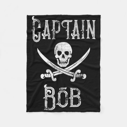 Couverture Polaire Capitaine Bob - Bateau de pirate personnalisé vint (Devant)