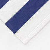 Couverture Polaire Capitaine nautique Ancre bleue Ajouter un nom (Coin)