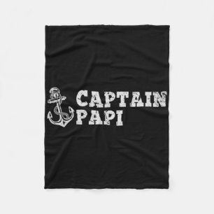 Couverture Polaire Capitaine Papi Voile Bateau Bateau Vintage Ancre F