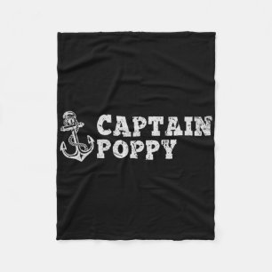 Couverture Polaire Capitaine Poppy Voile Bateau Bateau Vintage Ancre