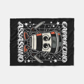 Couverture Polaire Cappuccino-assassino Italien brainrot Café Assas (Devant (Horizontal))