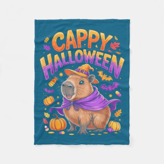 Couverture Polaire Cappy Halloween Capybara Witch (Devant)