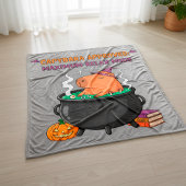 Couverture Polaire Cappybara Halloween sorcier Assistant Cauldron Cos