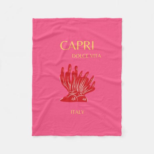 Couverture Polaire Capri, Italie, rose (Devant)