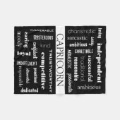 Couverture Polaire Capricorne Astrologique (Devant (Horizontal))