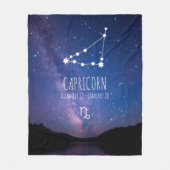 Couverture Polaire Capricorne | Constellation Zodiaque personnalisée (Devant)