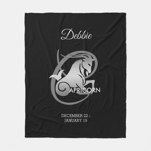 Couverture Polaire Capricorne - signe de zodiaque (Devant)