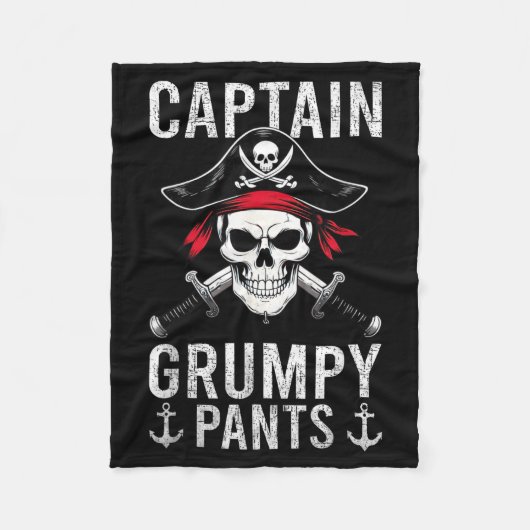 Couverture Polaire Captain Mpy Pants Rate Humor Skull Graphic  (Devant)