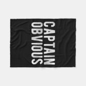 Couverture Polaire Captain Obvious Funny Phrase Saying Expression Sai (Devant (Horizontal))