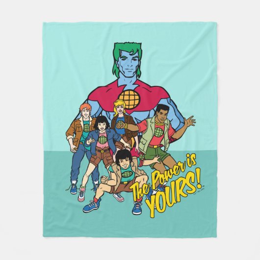 Couverture Polaire Captain Planet Group Graphic - La Puissance Est À  (Devant)