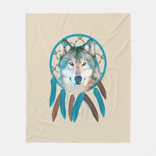 Couverture Polaire Capteur de drame de Wolf Spirit Blanket (Devant)