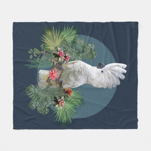 Couverture Polaire Captivant Cockatoo Bird (Devant (Horizontal))