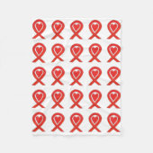 Couverture Polaire Capture de ruban de sensibilisation au cancer du s (Devant)