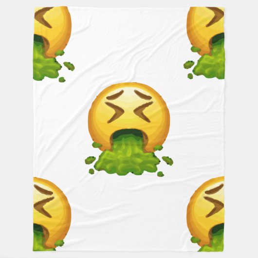 Couverture Polaire capuche émoji (Devant)