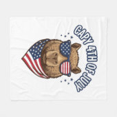 Couverture Polaire Capy 4 juillet Conception vectorielle de capybara  (Devant (Horizontal))