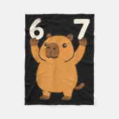 Couverture Polaire Capybara 67 Meme Six Seven Funny (Devant)
