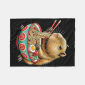 Couverture Polaire Capybara Aime Les Nouilles Capybara Manger Du Bram (Devant (Horizontal))