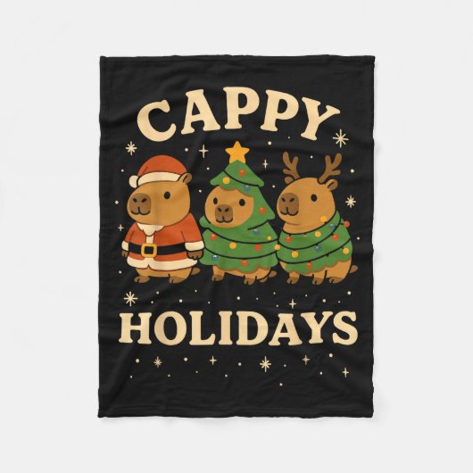 Couverture Polaire Capybara Christmas Shirt, Funny Capy Holidays (Devant)