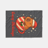 Couverture Polaire Capybara Christmas Shirt, Funny Capy Holidays  (Devant (Horizontal))