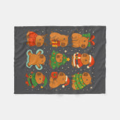 Couverture Polaire Capybara Christmas Shirt, Funny Capy Holidays  (Devant (Horizontal))