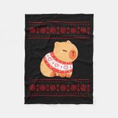 Couverture Polaire Capybara Christmas Sweater  (Devant)