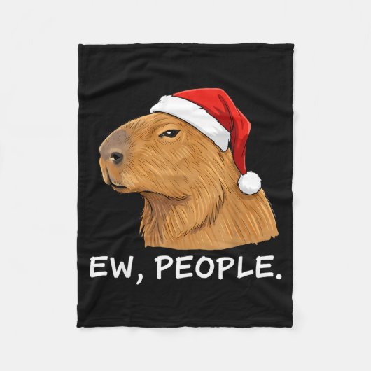 Couverture Polaire Capybara Ew People Christmas Funny Sarcastic Humor (Devant)