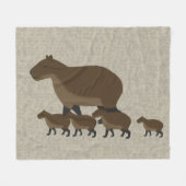 Couverture Polaire Capybara Fleece Blanket (Devant (Horizontal))