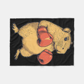 Couverture Polaire Capybara Habillée Comme Une Boxe Drôle (Devant (Horizontal))