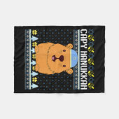 Couverture Polaire Capybara Hanukkah Capy Hanukkah Chanukah Jewish Ki (Devant (Horizontal))
