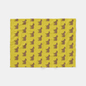 Couverture Polaire capybara jaune (Devant (Horizontal))