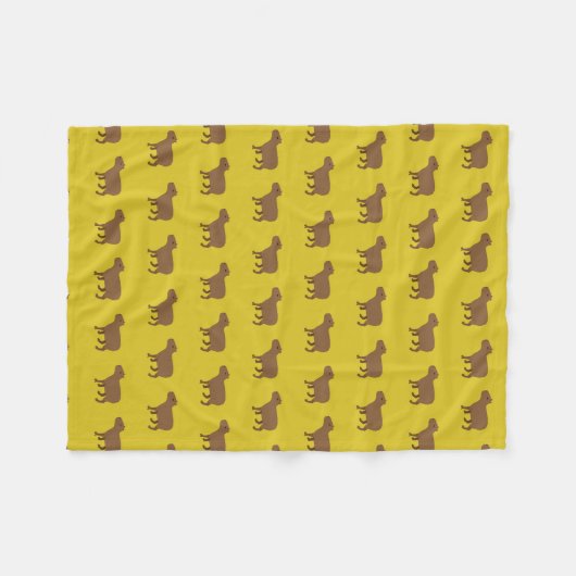 Couverture Polaire capybara jaune (Devant (Horizontal))