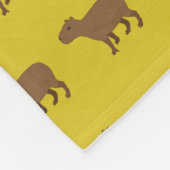 Couverture Polaire capybara jaune (Coin)