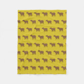 Couverture Polaire capybara jaune (Devant)