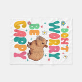 Couverture Polaire Capybara Lover Motivation Sitive Don't That Worry  (Devant (Horizontal))