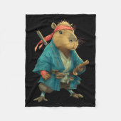Couverture Polaire Capybara Ninja Samurai Japan Funny Japanese Graphi (Devant)