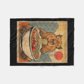 Couverture Polaire Capybara Ramen Japanese Funny Graphic Kawaii Anime (Devant (Horizontal))