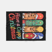 Couverture Polaire Capybara Reindeer Xmas Have A Capy Christmas (Devant (Horizontal))