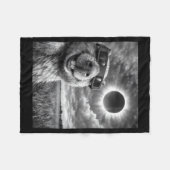 Couverture Polaire Capybara Selfie Drôle Animal Éclipse Solaire Graph (Devant (Horizontal))