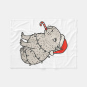 Couverture Polaire Capybara Smoking Christmas Ugly Cigarette Gen Z (Devant (Horizontal))