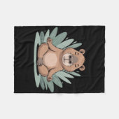 Couverture Polaire Capyra Meditating Cute Yoga Tee Yogi Meditation  (Devant (Horizontal))