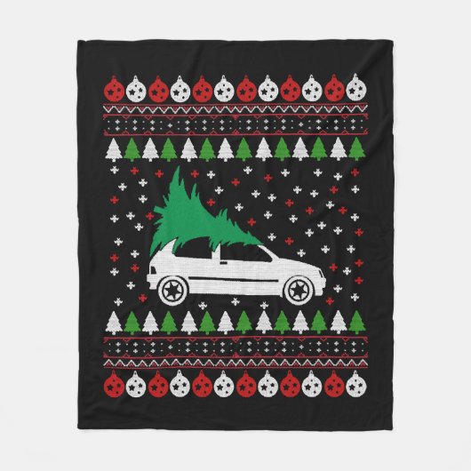 Couverture Polaire Car Christmas (Devant)