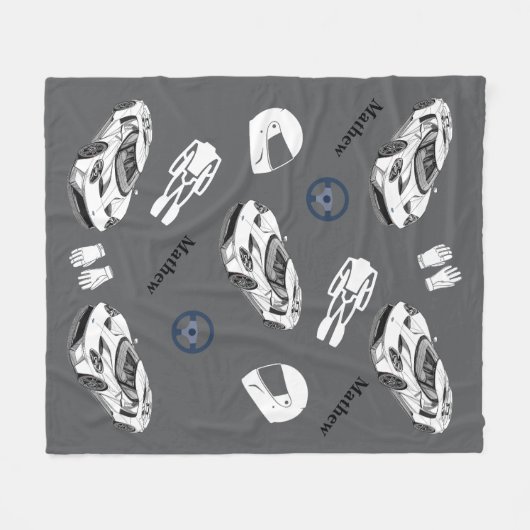 Couverture Polaire Car racing Fleece Blanket (Devant (Horizontal))