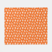 Couverture Polaire Carabe orange et blanc et homard (Devant (Horizontal))